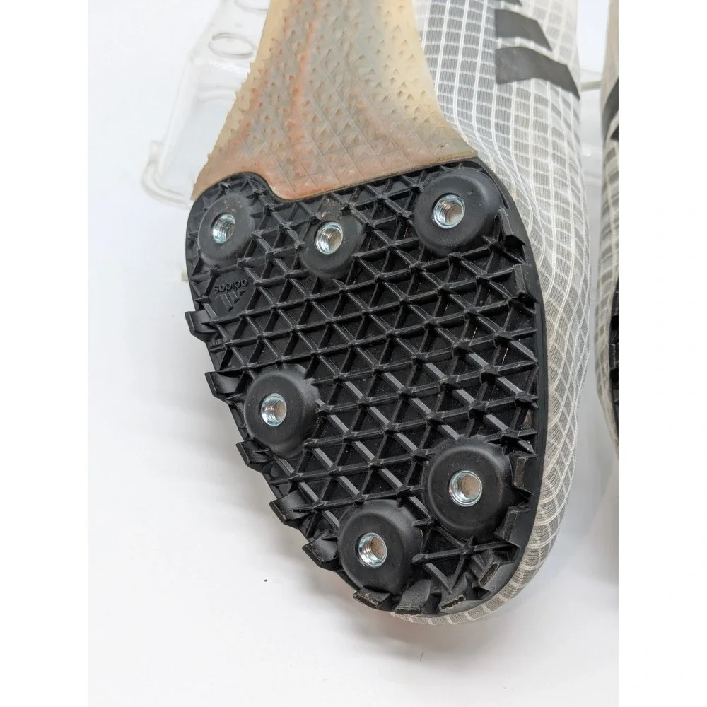 Adidas Sprintstar Track Spikes White Gray Sprint Running Shoes Men's 7